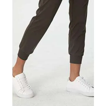 AJISAI Women's Joggers Pants Drawstring Running Sweatpants with Pockets Lounge Wear Olive XL