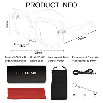 Stylish OCCI CHIARI Oversized Reading Glasses for Women