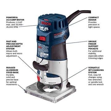 BOSCH PR20EVS Router - 1HP 5.6A Variable Speed Tool