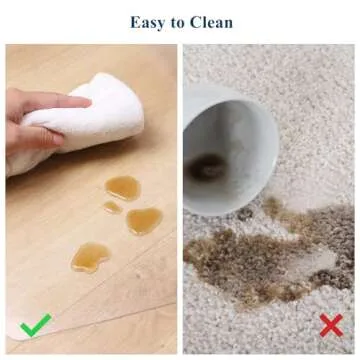 FURKIT Runner Rug for Hallway, 2'x8' No Slip Waterproof Kitchen Standing Floor Mat for High Traffic, Clear Vinyl Indoor Outdoor Entryway Area Rug for Laundry, Bedroom, Living Room