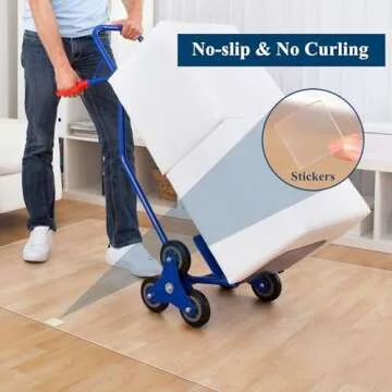 FURKIT Runner Rug for Hallway, 2'x8' No Slip Waterproof Kitchen Standing Floor Mat for High Traffic, Clear Vinyl Indoor Outdoor Entryway Area Rug for Laundry, Bedroom, Living Room