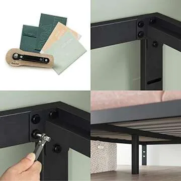 ZINUS Mia Metal Platform Bed Frame King Size With Headboard