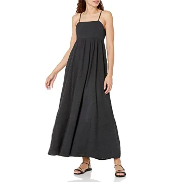 The Drop Women's Shyla Cotton Eyelet Maxi Dress - Elegant Summer Staple with Adjustable Straps