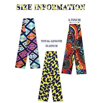 4 Pieces Satin Edge Laying Scarf Hair Laying Down Edges Printed Edge Wrap Non Slip Hair Wrap Hairbands Wig Grip Band for Women Wigs Hair Makeup Facial Yoga Sports