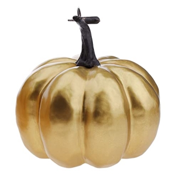 Meiwlong Artificial Fake Foam Gold Pumpkins Decoration Halloween Fall Harvest Farmhouse Table Kitche...