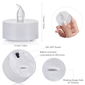 Tappovaly LED Tea Lights 24 Pack Flameless Candles