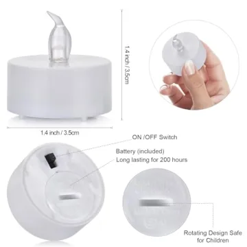 Tappovaly LED Tea Lights 24 Pack Flameless Candles