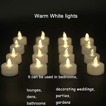 Tappovaly LED Tea Lights 24 Pack Flameless Candles