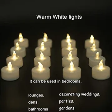 Tappovaly LED Tea Lights 24 Pack Flameless Candles