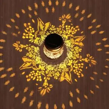 Charming Solar Lanterns with Hummingbird Design for Gardens