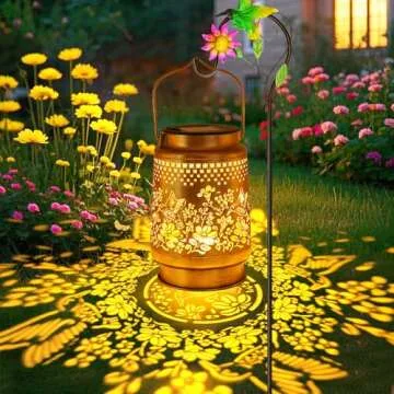 Charming Solar Lanterns with Hummingbird Design for Gardens