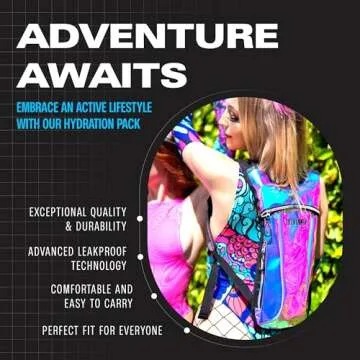 SOJOURNER Hydration Pack Backpack - 2L Water Bladder Included for Festivals, Raves, Hiking, Biking, Climbing, Running and More