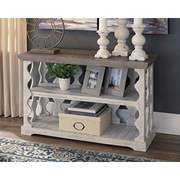 Elegant Havalance Farmhouse Sofa Table with Storage Shelves