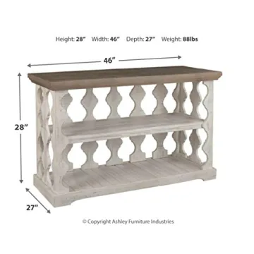 Elegant Havalance Farmhouse Sofa Table with Storage Shelves