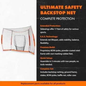 Bownet Original Big Mouth 7x7 Baseball Training Net