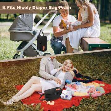 ZDJYCH Breast Milk Cooler Travel Bag,Portable Insulated Bag with 2 Ice Packs,Holds 5-7 Frozen Milk,Fits Narrow Breast Milk Storage Bags, Essential for Nursing Moms Travel/Daycare,Thickened Version