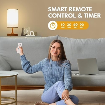 Caromolly Light Therapy Lamp with Remote Control and Timer
