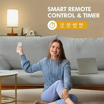 Caromolly Light Therapy Lamp with Remote Control and Timer