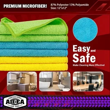 AIDEA Microfiber Cleaning Cloths 50PK for All Cleaning Needs