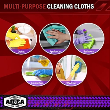 AIDEA Microfiber Cleaning Cloths 50PK for All Cleaning Needs