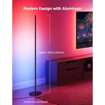Govee RGBIC Floor Lamp 2-Pack, LED Lamp Compatible with Alexa, Smart Standing Lamp with Voice Contro...