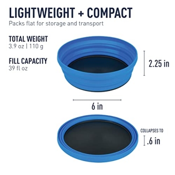 Sea to Summit X-Bowl Collapsible Camping Dish in Blue