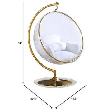 Contemporary Clear Acrylic Accent Swing Chair