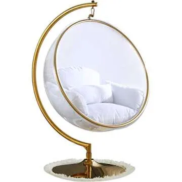 Contemporary Clear Acrylic Accent Swing Chair