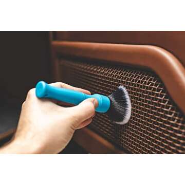 Detail Factory - Synthetic Detailing Brush - Ultra-Soft Bristles, Comfortable Grip and Scratch-Free Cleaning for Exterior, Interior, Emblems, Badges, Instrument/Gauge Panels (Blue, Combo)