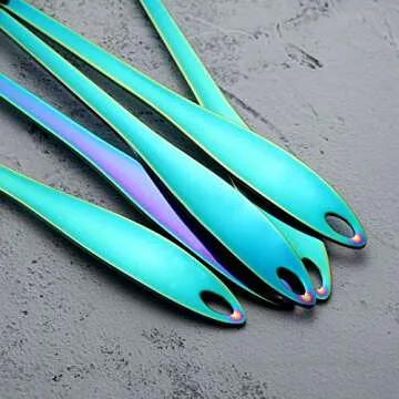 HOMQUEN Rainbow Stainless Steel Kitchen Utensil Set
