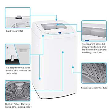 COMFEE’ Portable Washing Machine with LED Display