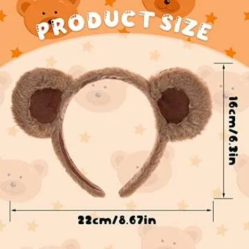 WLLHYF Easter Bear Ears Headband Cute Party Headwear Face Wash Headband Animal Head Wear Fashion Hai...