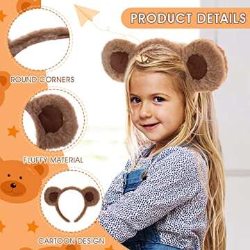 WLLHYF Bear Ears Headband Cute Party Accessory for All Ages