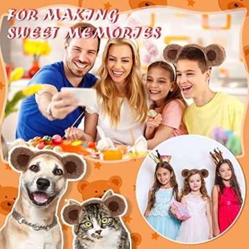 WLLHYF Bear Ears Headband Cute Party Accessory for All Ages