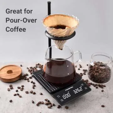 FEESPEC Coffee Scale with Timer for Perfect Brewing
