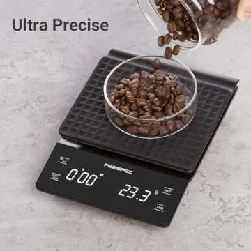FEESPEC Coffee Scale with Timer for Perfect Brewing