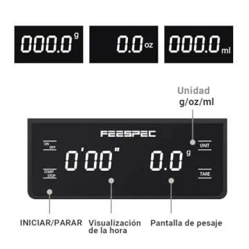 FEESPEC Coffee Scale with Timer for Perfect Brewing