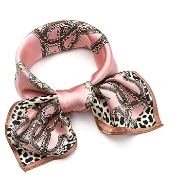 ANDANTINO 100% Pure Mulberry Silk Small Square Scarf -21'' x 21''- Breathable Lightweight Neckerchie...