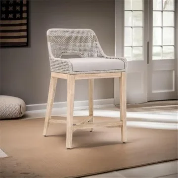 MAKLAINE Gray Bar Stool Chair 35 inch Height for Dining