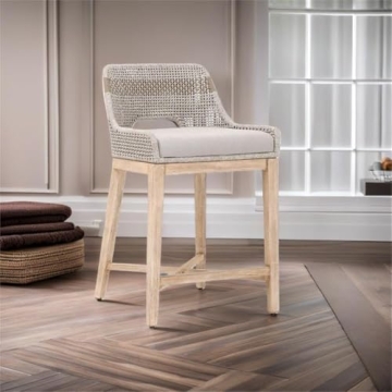 MAKLAINE Gray Bar Stool Chair 35 inch Height for Dining