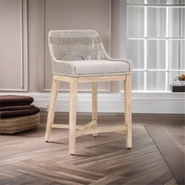 MAKLAINE Gray Bar Stool Chair 35 inch Height for Dining