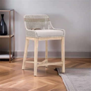MAKLAINE Gray Bar Stool Chair 35 inch Height for Dining