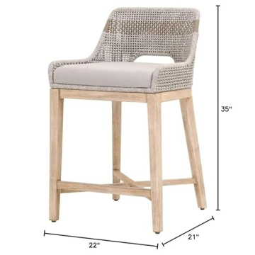 MAKLAINE Gray Bar Stool Chair 35 inch Height for Dining