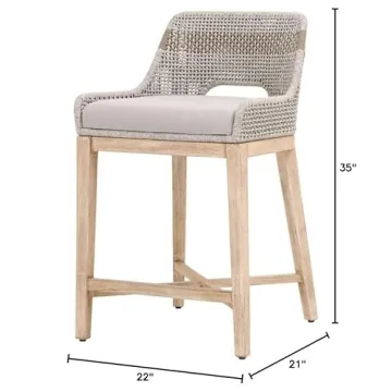 MAKLAINE Gray Bar Stool Chair 35 inch Height for Dining