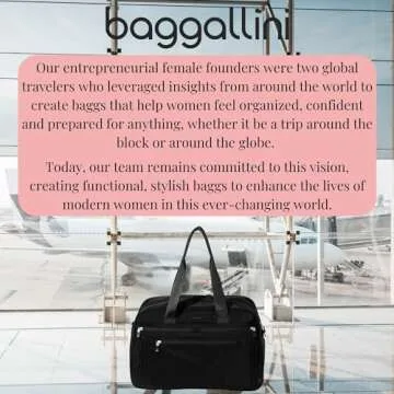 Baggallini New Expandable Weekender - Lightweight 11x17 Inch Overnight Travel Bag