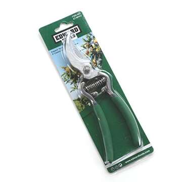 Edward Tools Classic Cut Bypass Pruners - Heavy Duty Forged Steel Pruning Shears for Effortless Cutt...