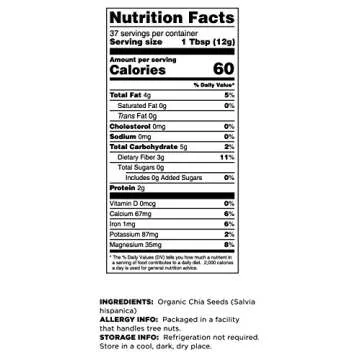 Terrasoul Superfoods Organic White Chia Seeds, 16 Oz - Omega Fats | Fiber | Plant Protein…