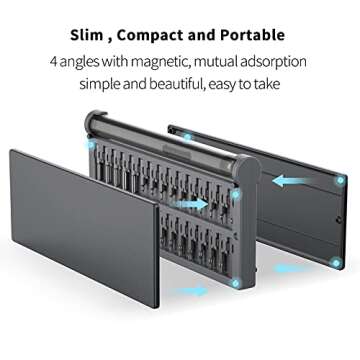 POWERGIANT Mini Electric Screwdriver, Small Portable Cordless Power Screwdriver Set with 55 Precision Bits & LED Light & Magnetic Mat, Handy Repair Tool for Phone Watch Camera Laptop