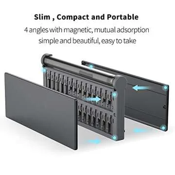 POWERGIANT Mini Electric Screwdriver, Small Portable Cordless Power Screwdriver Set with 55 Precision Bits & LED Light & Magnetic Mat, Handy Repair Tool for Phone Watch Camera Laptop