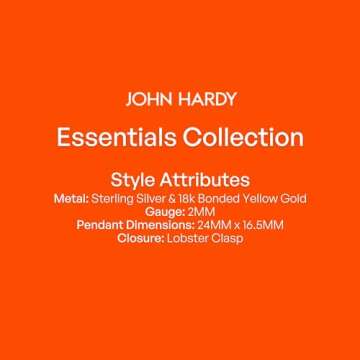 John Hardy Dot Hammered Reversible Pendant Necklace Silver/18k Gold One Size